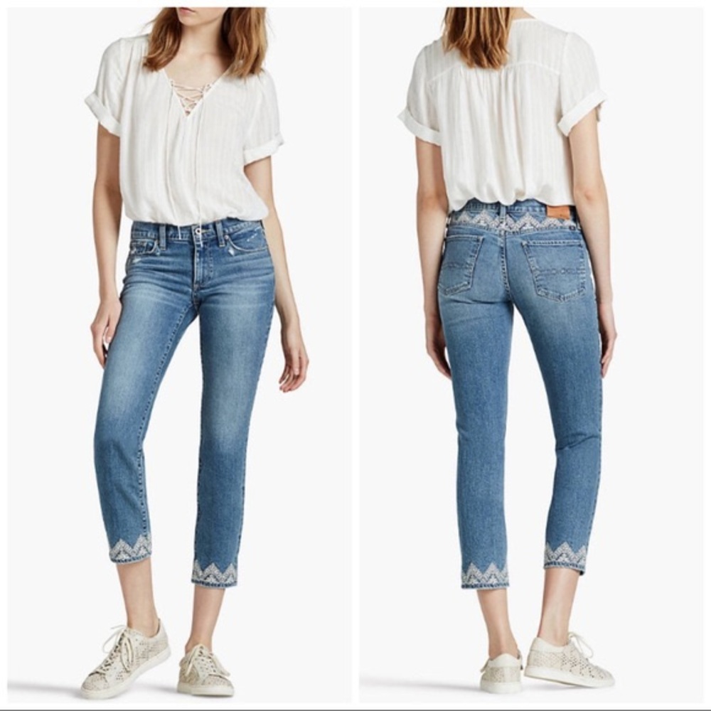 Lucky Brand Sweet Crop Embroidered Jeans